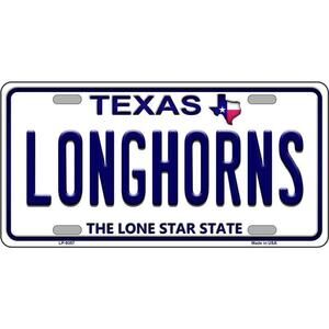 NCAA Longhorns Metal License Plate Texas Auto Hook Em Truck Sign New Bevo UT